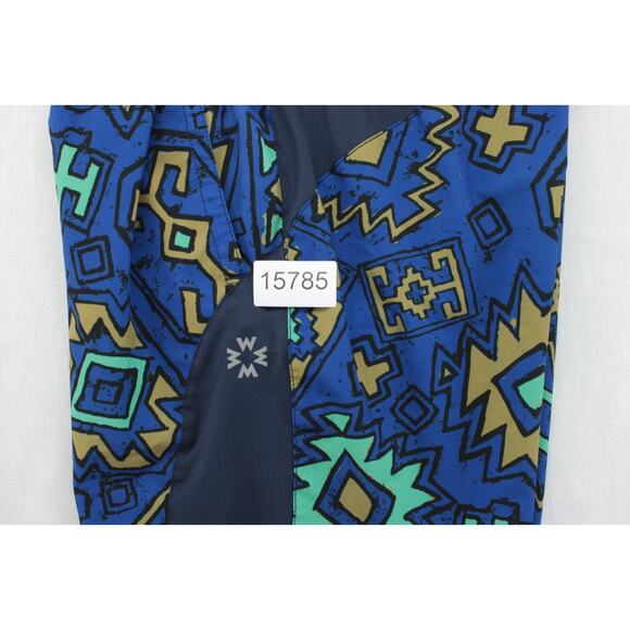 Without Walls Swim Trunks Mens Medium Blue Lined Tribal Geometric Lined Hybrid - Picture 9 of 9